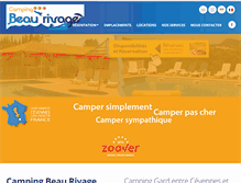 Tablet Screenshot of camping-beau-rivage.fr
